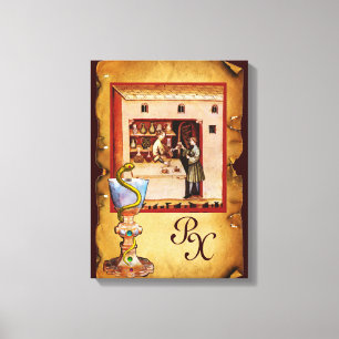 Toile BOWL OF HYGEIA MONOGRAM Medicine, Pharmacie