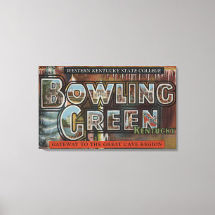 Toile Bowling Green, Kentucky - grandes scènes de lettre