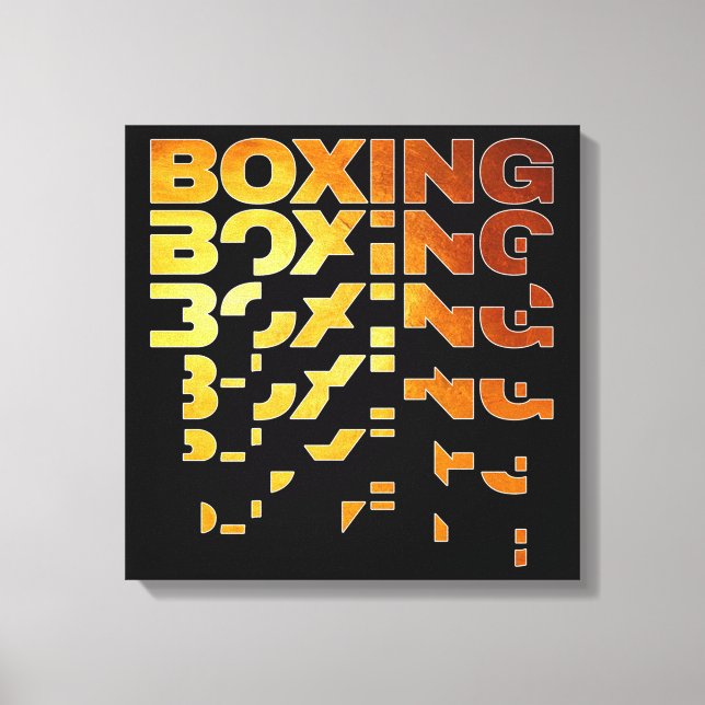 Toile Boxer Graphisme Word Art (Recto)