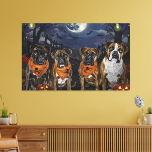 Toile Boxer Halloween Épouvantable