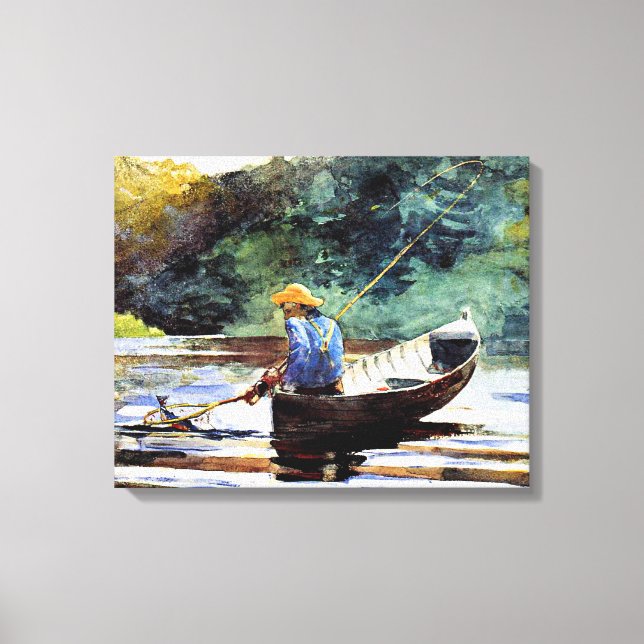 Toile Boy Fishing, oeuvre de Winslow Homer (Recto)