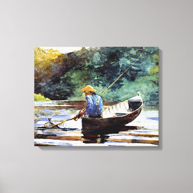 Toile Boy Fishing, oeuvre de Winslow Homer (Recto)