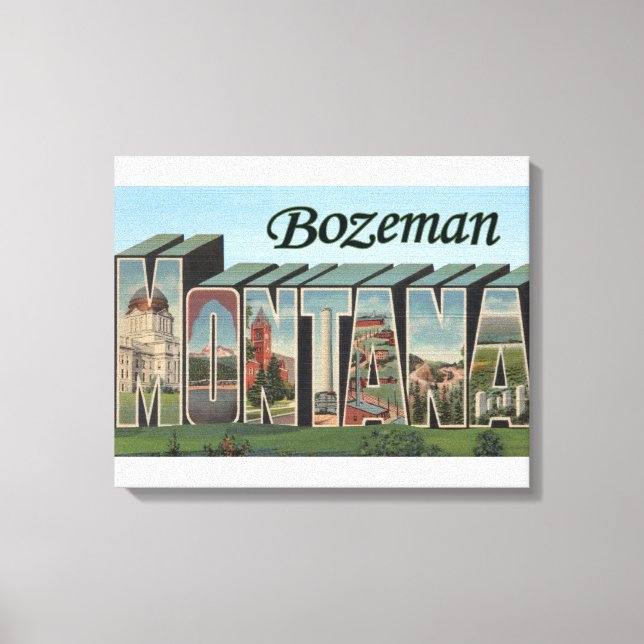 Toile Bozeman, Montana - Scènes de grandes lettres (Recto)
