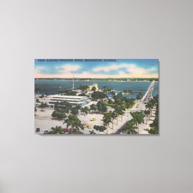 Toile Bradenton, Floride - Vue Sur Manatee River (Recto)