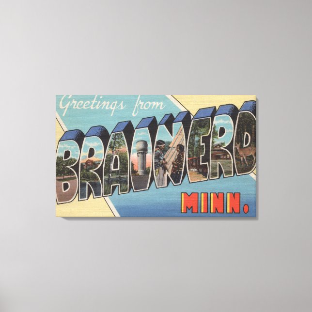 Toile Brainerd, Minnesota - Scènes de grandes lettres (Recto)