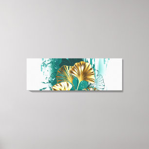 Toile Branche avec Feuilles d'or Ginko Biloba