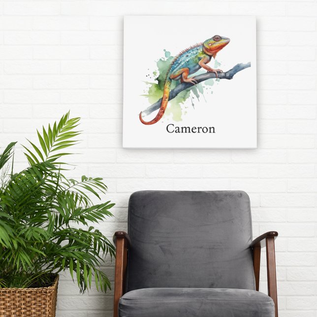 Toile Branche des couleurs : Chameleon Art, coutume (Créateur téléchargé)