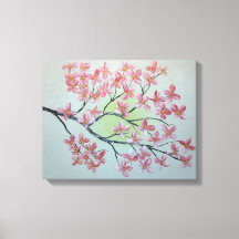 Branche Sakura. Peinture à l'huile