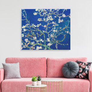 Toile Branches d'amandier en fleurs (Indigo) Van Gogh