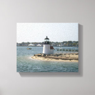 Toile Brant Point Lighthouse Nantucket Cottage