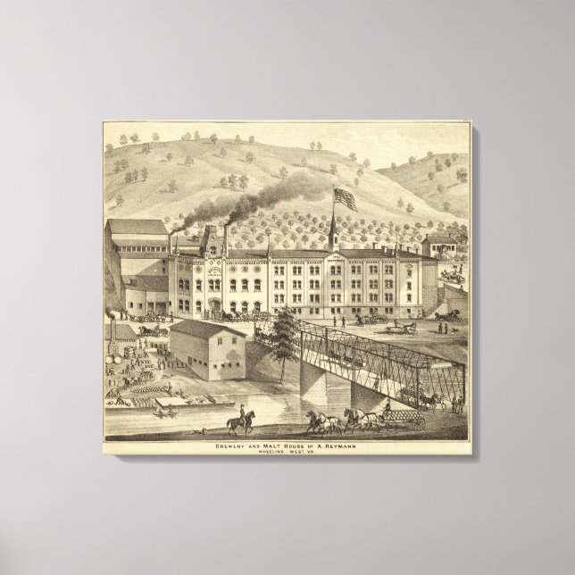 Toile Brasserie et malt maison de A Reymann (Recto)