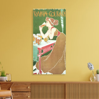 Toile Brasserie Fraikin-Courard de bière Art Nouveau vin