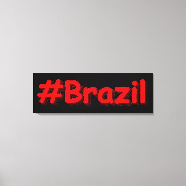 Toile "#Brazil" Joli design. Commandez dès maintenant  (Recto)