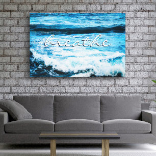 Toile Breathe Cote Hawaii Turquoise Ocean Waves Photo