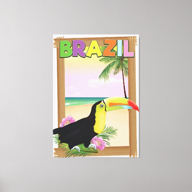Toile Brésil Toucan vacances balnéaire (Recto)