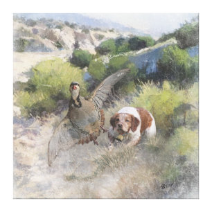 Toile Bretagne Espagnol chasse perdrix chukar, Art