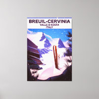 Breuil-Cervinia, Valle d’Aosta, italie, affiche de