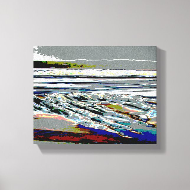 Toile Bridgewater N.S. Riser's Beach Art abstrait imprim (Recto)