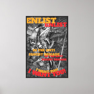 TOILE BRIGADE ANTIFASCISTE ENRÔLER ACHETER OBLIGATIONS D