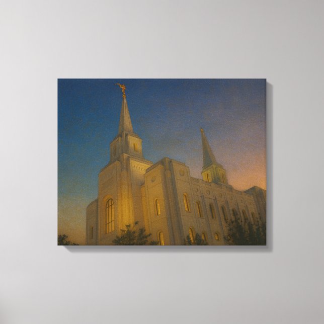 Toile Brigham City Utah Temple Painting™ LDS Art Canvas (Recto)