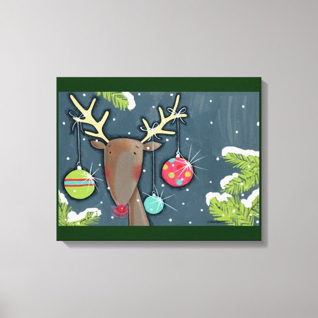 Toile Bright Christmas Reinder (Recto)