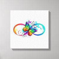 Bright infinity with rainbow butterfly