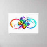 Bright infinity with rainbow butterfly