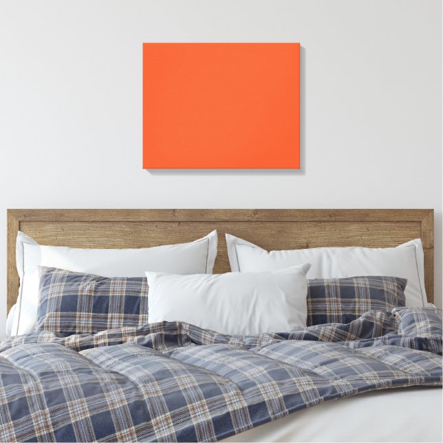 Toile Bright Orange Minimalist Solid Background (Insitu(Chambre))