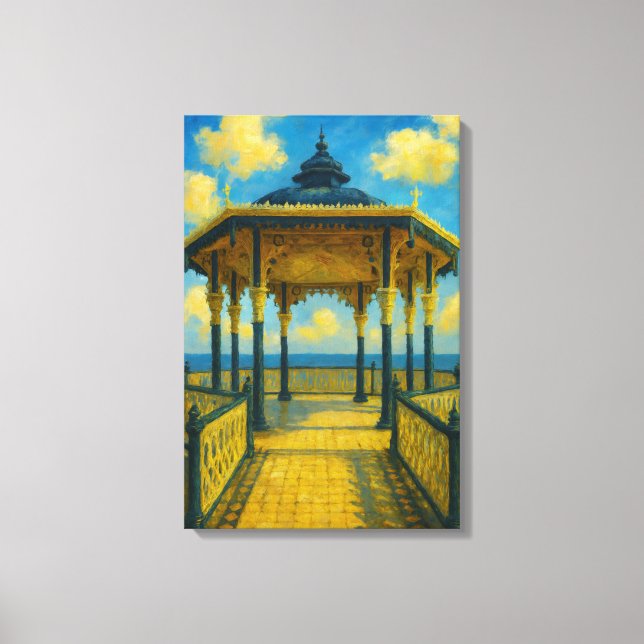 Toile Brighton Bandstand Glow - Pavillon de bord de mer (Recto)