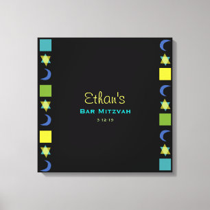 Toile BRILLANT BLEU MITZVAH Bat Bar Mitzvah Connexion