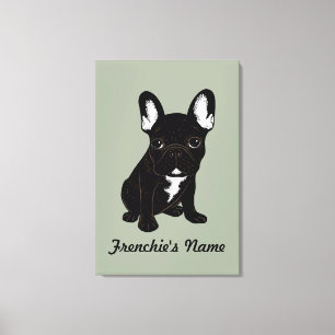 Toile Brindle French Bulldog (Nom Personnalisé)