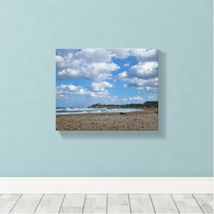 Toile Brise Côtière - Cieux Couvert et Rivages Ensoleill