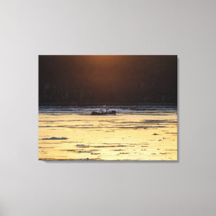 Toile Brise-glace au coucher du soleil