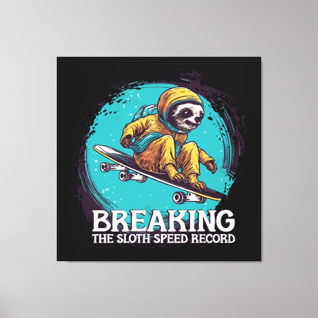 Toile Briser le record de vitesse de paresse (Recto)