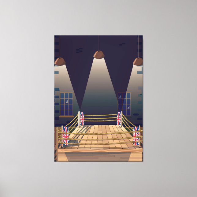 Toile British Boxing ring Gym. (Recto)