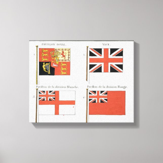 Toile British Maritime Flags, tiré d'un livre français d (Recto)