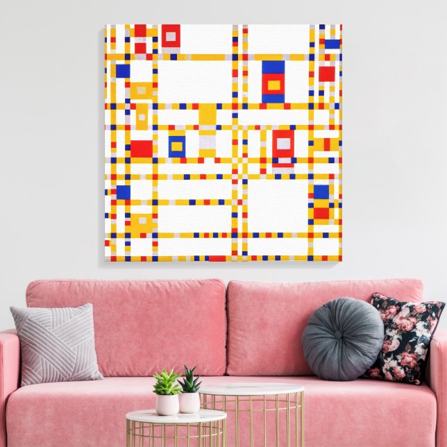 Toile Broadway Boogie Woogie | Piet Mondrian | (Insitu(Salon))
