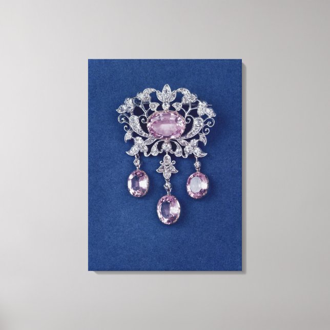 Toile Broche en forme de fleur, vers 1780 (Recto)