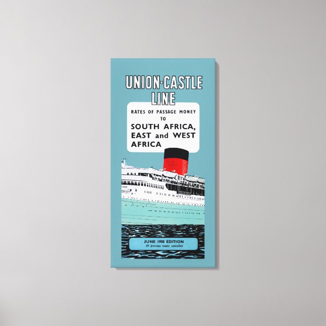 Toile Brochure Union Castle Line ~ L (Recto)