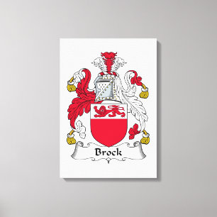 Toile Brock Family Crest