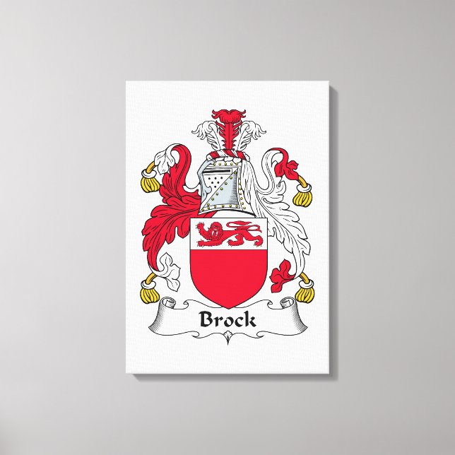 Toile Brock Family Crest (Recto)