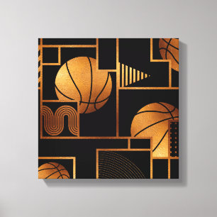 Toile Bronze de basketball Abstrait