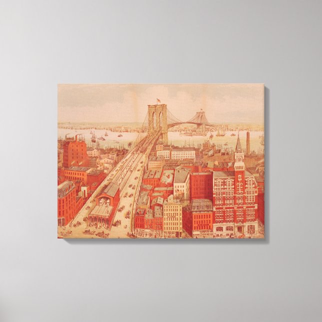Toile Brooklyn Bridge, c.1883 (Recto)