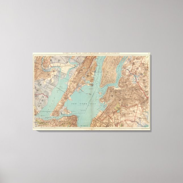 Toile Brooklyn, Jersey City et Hoboken (Recto)