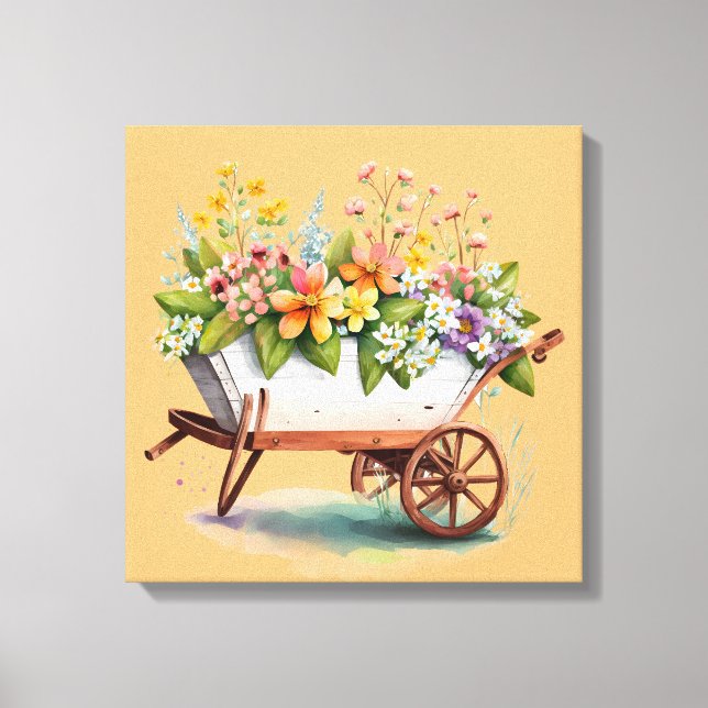 Toile Brouette de fleurs (Recto)