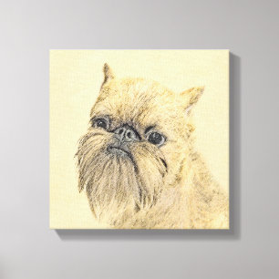 Toile Bruxelles Griffon Peinture - Cute Original Chien A