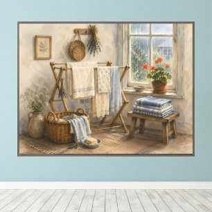 Toile Buanderie de Cottage Jour de Pluie