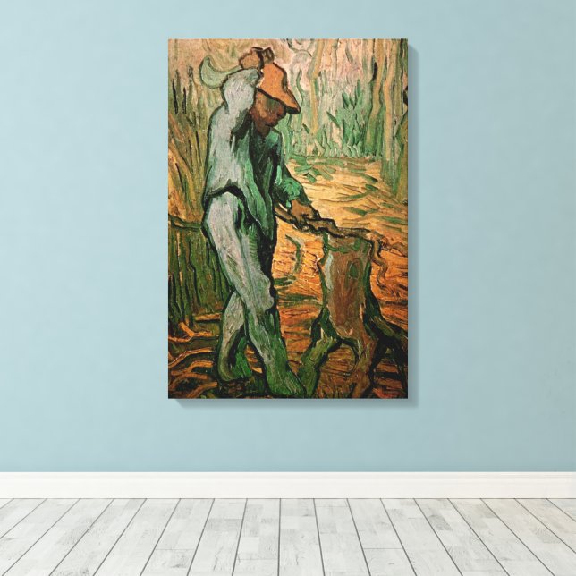 Toile Bûcheron (d'après Millet) par Vincent van Gogh (Insitu (Plancher de Bois))