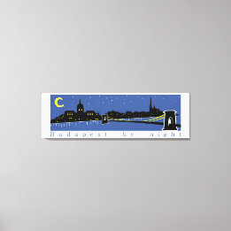 Toile Budapest De Nuit, Hongrie, magyar