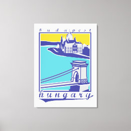 Toile Budapest, Hongrie, affiche